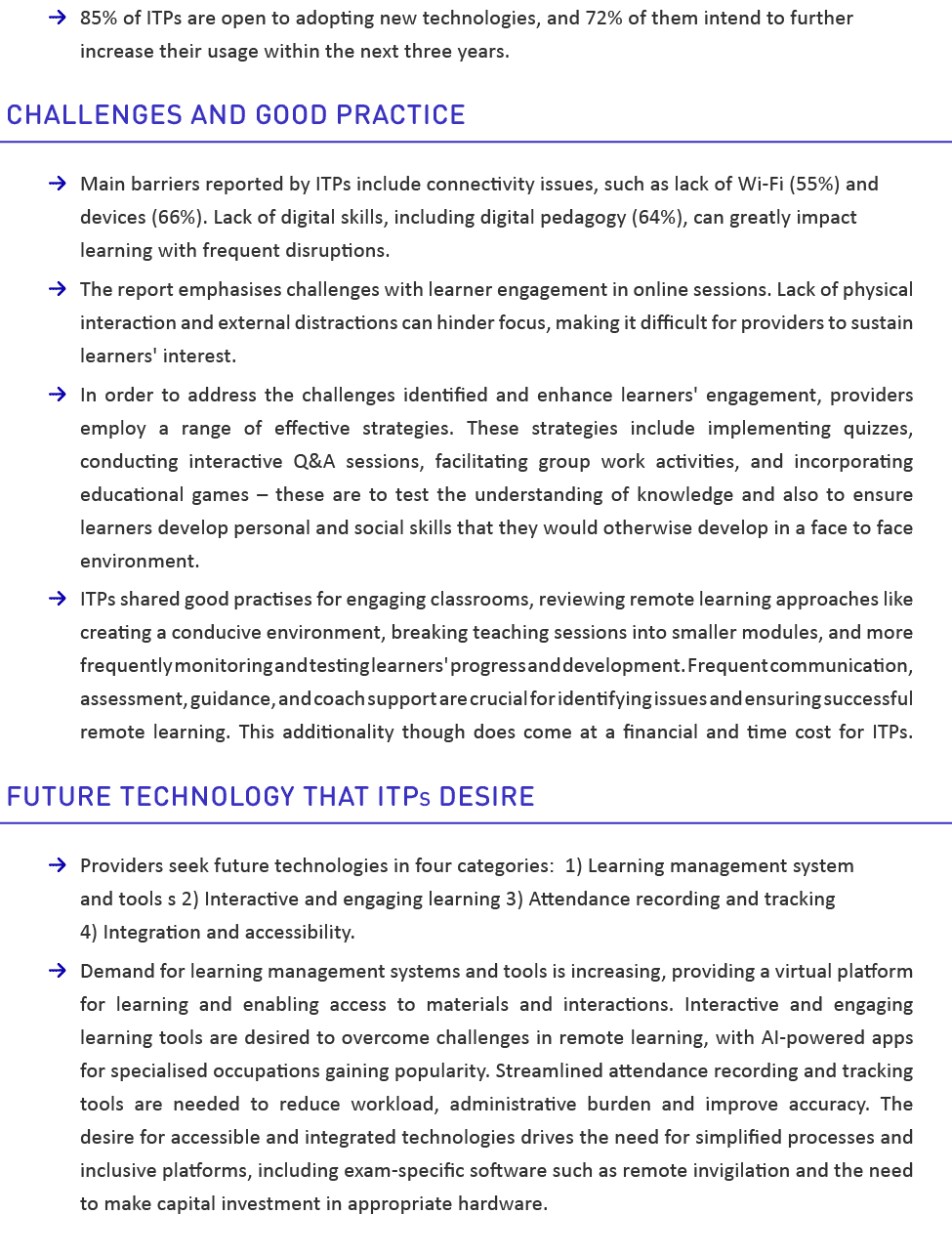 → 85% of ITPs are open to adopting new technologies, and 72% of them intend to further increase their usage within th...