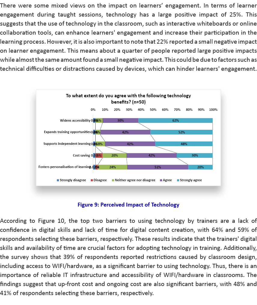 There were some mixed views on the impact on learners’ engagement. In terms of learner engagement during taught sessi...
