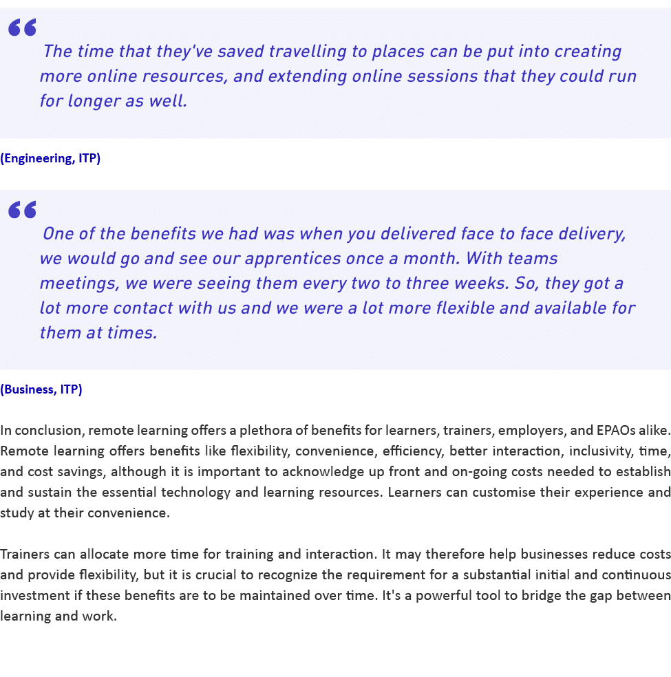 “The time that they've saved travelling to places can be put into creating more online resources, and extending onlin...