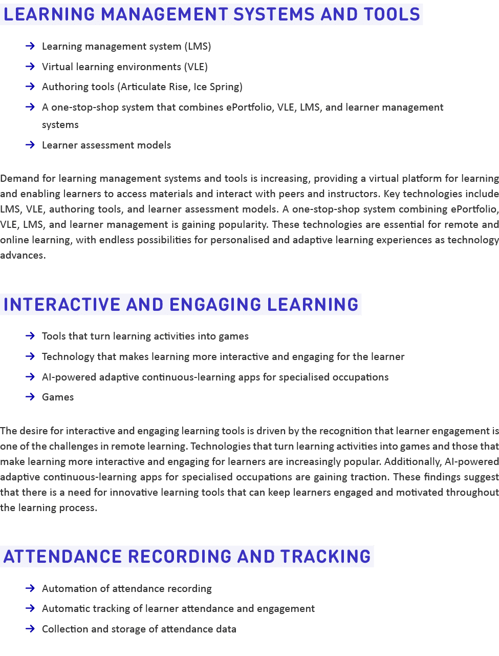 Learning Management Systems and Tools → Learning management system (LMS) → Virtual learning environments (VLE) → Aut...